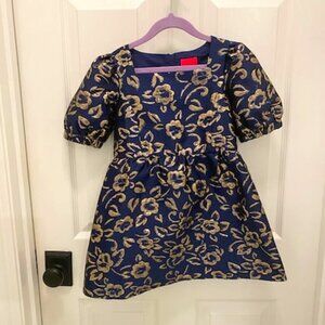 Girls navy and gold Lilly Pulitzer formal dress